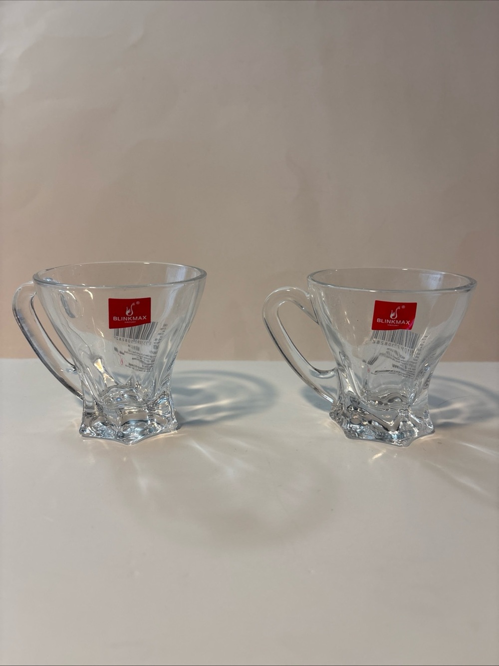 RARE!!! NEW 2 Blinkmax 5 oz Clear Glass Espresso Cups